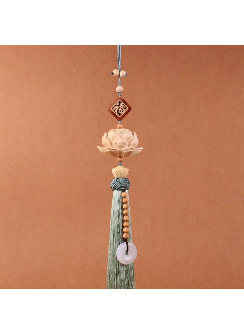 Generic - Creative Lotus Car Pendant Charm Light green - Image 1