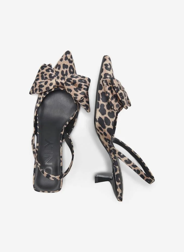 ONLY Onlcoco-6 Bow Leo Slingback Pumps