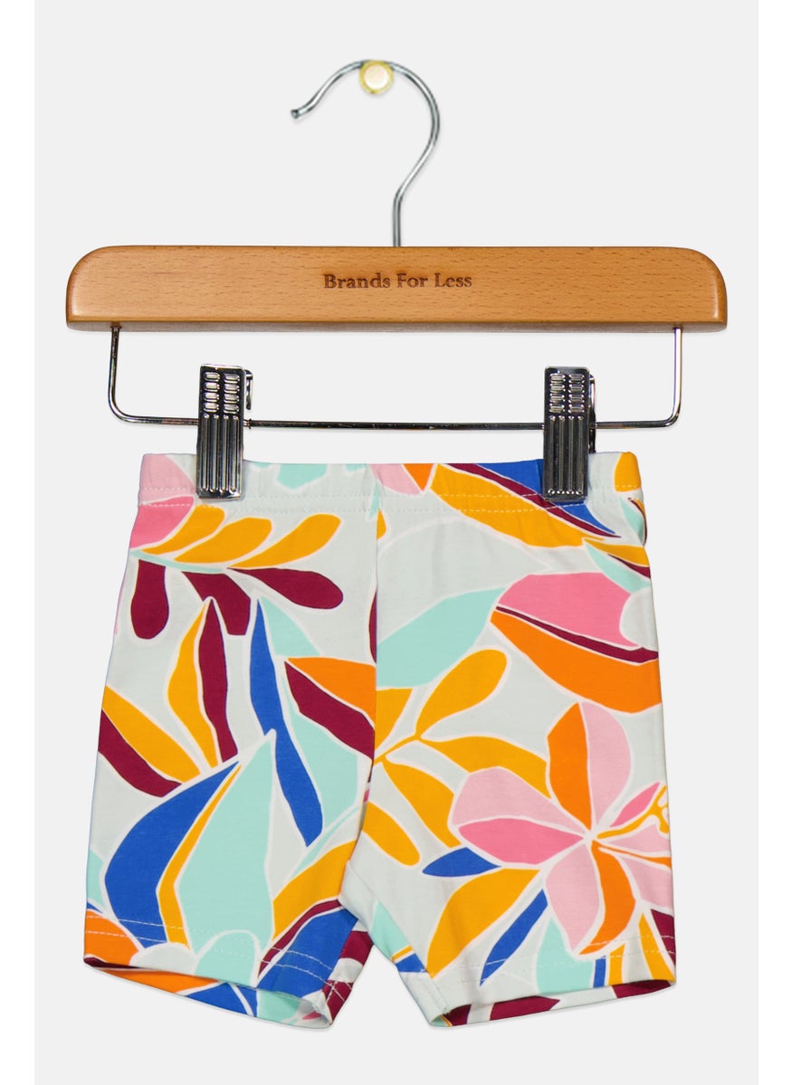 carter's Toddlers Girl Floral Pattern Short, Orange Combo  - Image 1