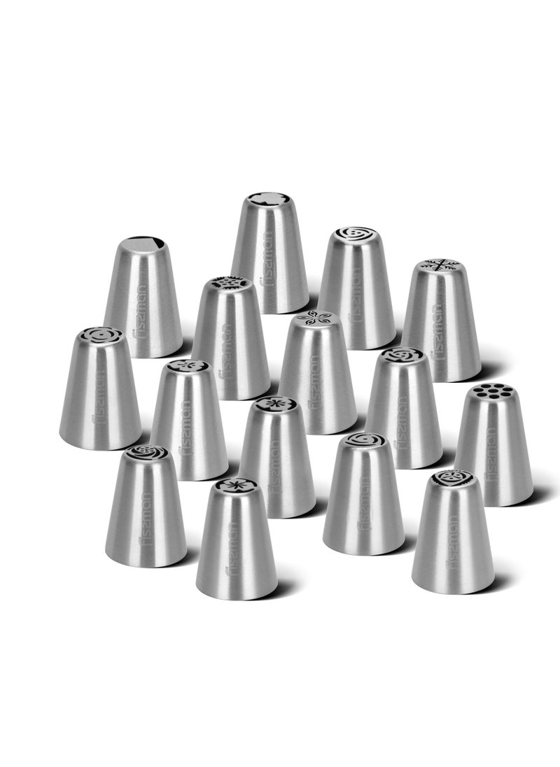 Fissman 15 Piece Russian Nozzle Pipping Tip Set Flower Tips Set 3  - Image 2