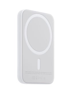 5000 mAh Battery Pack Magsafe 5000mAh Wireless Portable Charger USB C On The Side Magnetic Power Bank White