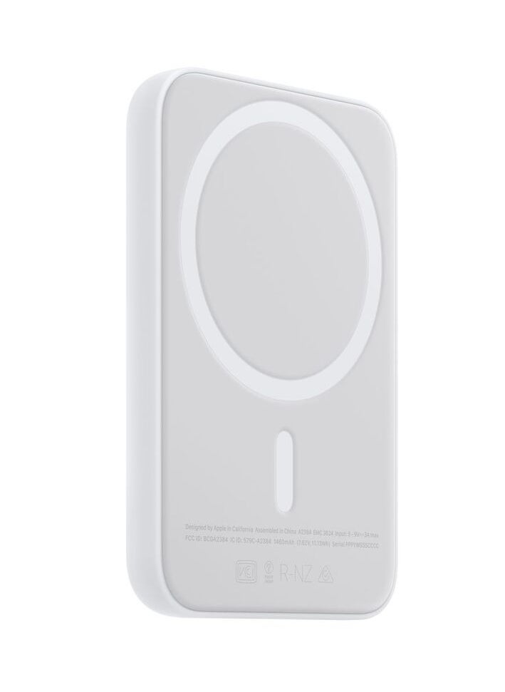 Generic - 5000 mAh Battery Pack Magsafe 5000mAh Wireless Portable Charger USB C On The Side Magnetic Power Bank White - Image 1