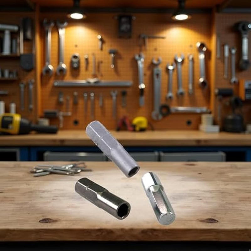 محول لقم مفك براغي 6.35 ملم 1/4 انش الى حامل سداسي 4 ملم، ملحقات مفك براغي مطلية بالنيكل من كالسجكسبراي - Image 2