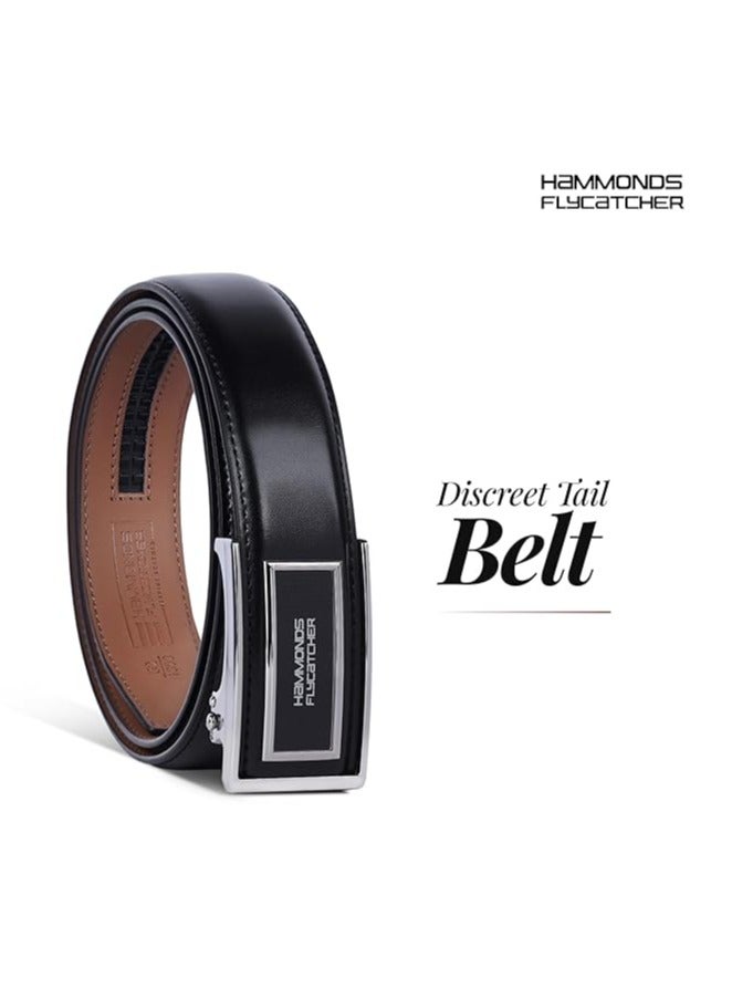  هاموندز فلاي كاتشر أحزمة جلدية للرجال من الجلد الأصلي - حزام جلدي أوتوماتيكي قابل للتعديل بسقاطة للرجال - حزام رجالي من الجلد يحمل علامة تجارية رسمية وغير رسمية - Image 2
