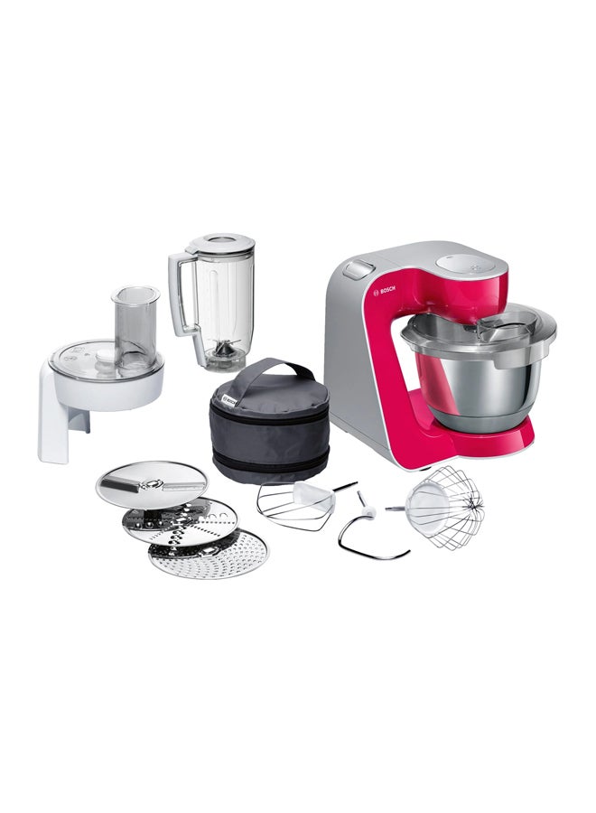 BOSCH Kitchen Machine Food Mixer 4 l 1000 W MUM58420 Clear/Red/White/Silver 3.9 L 1000 W MUM58420 Red/Silver - Image 1