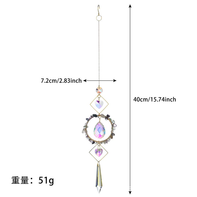 Sale Suncatcher Suncatcher Light And Shadow Wind Bell Pendant Natural Gravel Crystal Suncatcher - Image 1