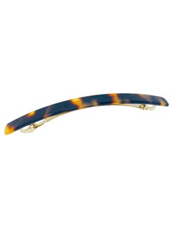 French Amie Long and Skinny Bar Yellow Tokyo Large 4 14 Celluloid Acetate Handmade Automatic Hair Clip Barrette with No Slip Sturdy Silver Clasp for Women and Girls Made in France Yellow Tokyo