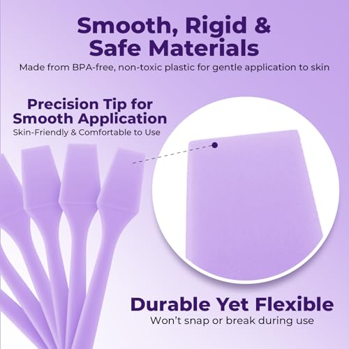 Kopperko Mini Beauty Spatula (2.5", 500 Pack) - Small Beauty Spatulas for Creams, Cosmetics & Crafts | Moisturizer Applicator for Mixing, Cosmetic, Face Mask | Disposable Makeup Spoon | Purple - Image 4