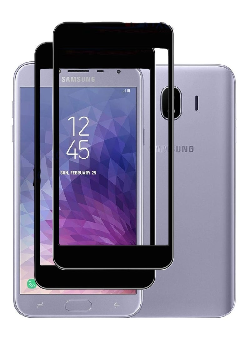AINA 2 Pieces Tempered Glass Screen Protector 5D Designed For Samsung Galaxy J4 Full Glue Edge to Edge Full Screen Coverage And Bubble Free - Image 1