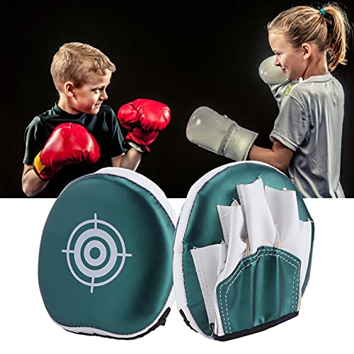 OUKENS Mini Focus Mitts, 1Pcs PU Leather Curved Punching Mitts Kids Mini Boxing Gloves Target Pad for Kickboxing, MMA, Muay Thai, Punching Target, Martial Arts(Green) - Image 3
