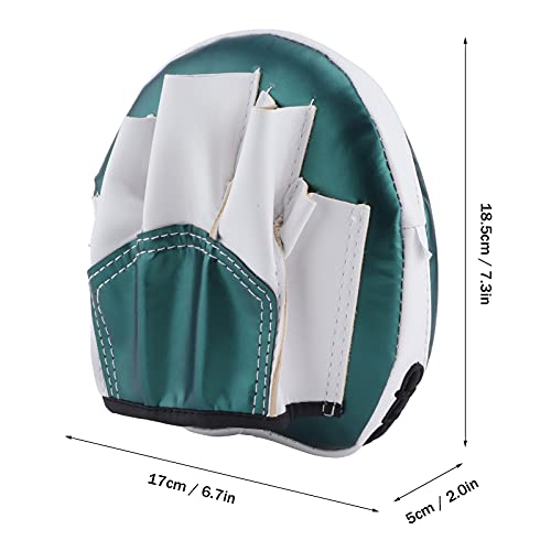 OUKENS Mini Focus Mitts, 1Pcs PU Leather Curved Punching Mitts Kids Mini Boxing Gloves Target Pad for Kickboxing, MMA, Muay Thai, Punching Target, Martial Arts(Green) - Image 4