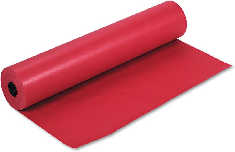 Pacon Rainbow Lightweight Duo-Finish Kraft Paper Roll, 3-Feet by 1000-Feet, Scarlet (63030) - Image 1