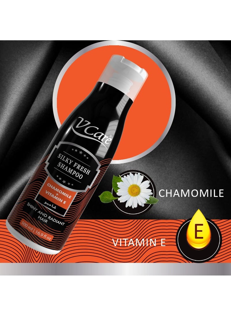 Vcare Shampoo - 500 ml Gentle & Nourishing Formula | Chamomile & Vitamin E Extract | Enhances Shine, Promotes Healthy Hair - Image 5