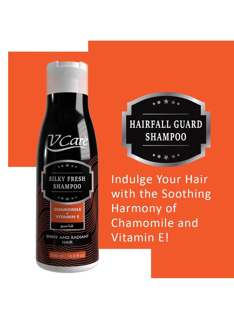 Vcare Shampoo - 500 ml Gentle & Nourishing Formula | Chamomile & Vitamin E Extract | Enhances Shine, Promotes Healthy Hair - Image 3