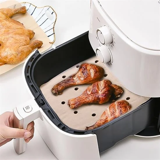 Open Cart New Dr 200 Pieces Air Fryer Baking Paper Disposable Baking Paper Perforated Square Model (4172) Campaign