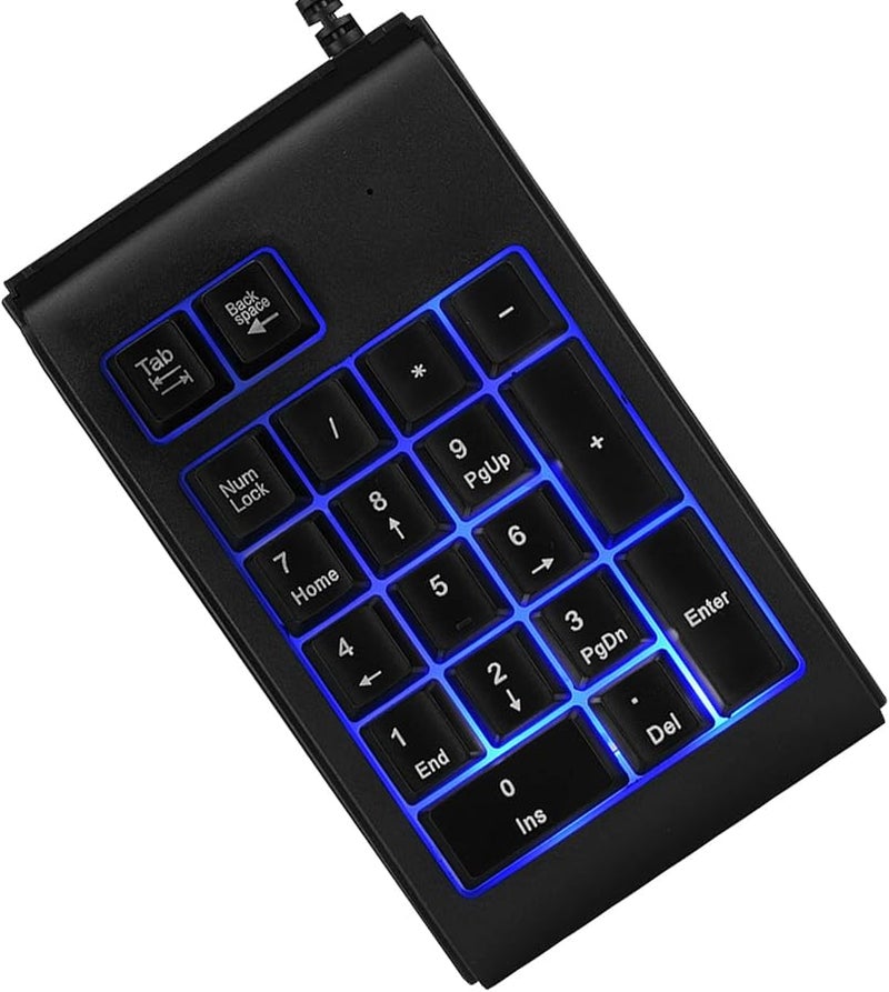 19 مفتاح لوحة مفاتيح رقمية USB، لوحة أرقام ميكانيكية صغيرة محمولة مع إضاءة تنفس بثلاثة ألوان، تعمل بتوصيل وتشغيل فوري - Image 4