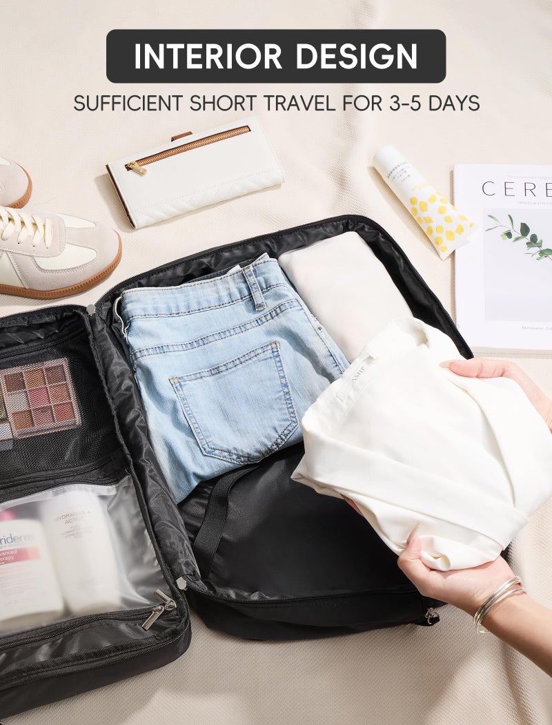 CLUCI Duffle Bag for Business Travel, Weekender Puffer Carry On With Shoe Compartment, Overnight Women's Bag With Laptop Storage - Image 3