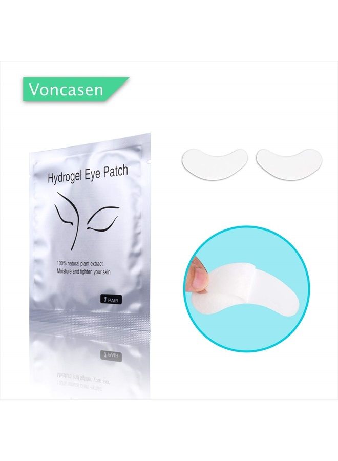 Voncasen طقم 100 زوج، لاصقات تحت العين، لاصقات جل مريحة وباردة لتمديد الرموش، أداة تجميل قناع العين - Image 2