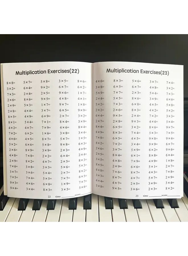 Math Workbook 48 Pages Multiplication Division Times Tables Critical Thinking Exercises Kids Elementary Grade - Image 1