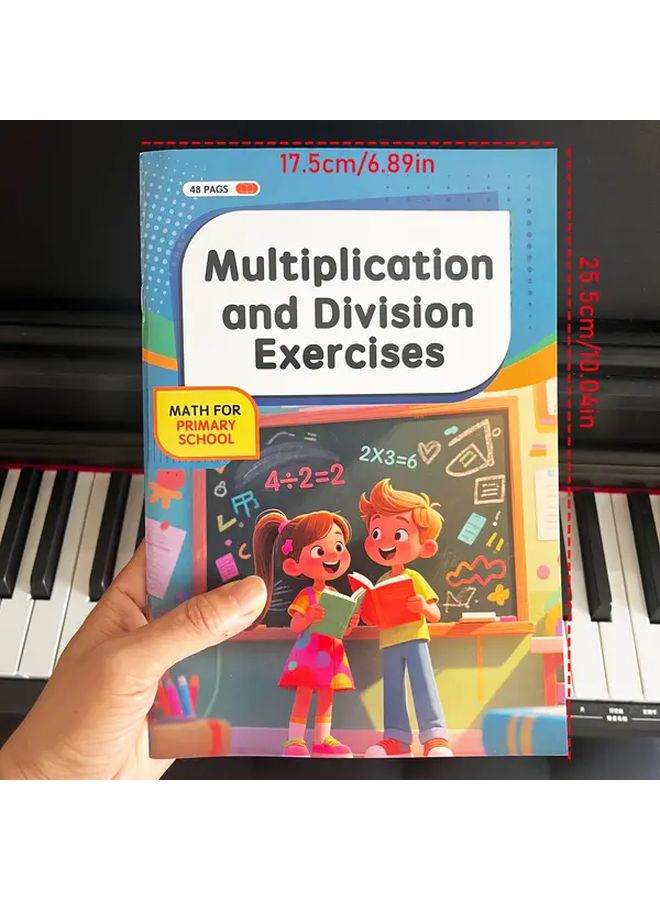Math Workbook 48 Pages Multiplication Division Times Tables Critical Thinking Exercises Kids Elementary Grade - Image 2