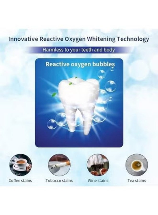 هافن 5D أشرطة تبييض الأسنان البيضاء، طقم تبييض الأسنان، أدوات تنظيف الأسنان، متقدم سريع فعال ذو أهمية تبييض مريح، لتنظيف بقع الأسنان بقع القهوة طلاء الأسنان 5PCS. - Image 2