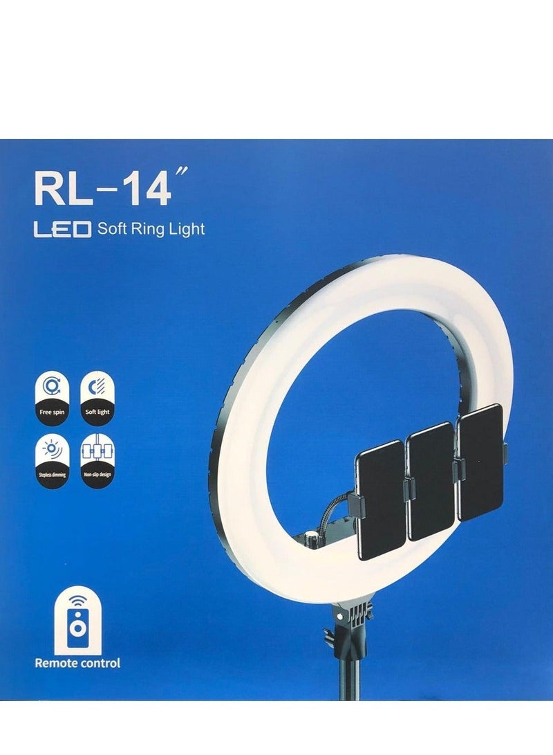 RL14 Ring Light Tripod LED Soft Ring Light with Remote Control - Image 2