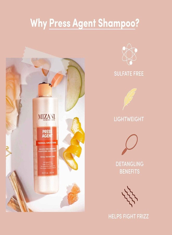 Mizani شامبو ميزاني بريس أجنت للتنعيم الحراري خالي من الكبريتات، جريب فروت وردي، ماندرين عصير مع مزيج زهور من الياسمين، الورد والفريزيا، مع لمسات من المسك والخشب، 33.8 أونصة سائلة. - Image 3