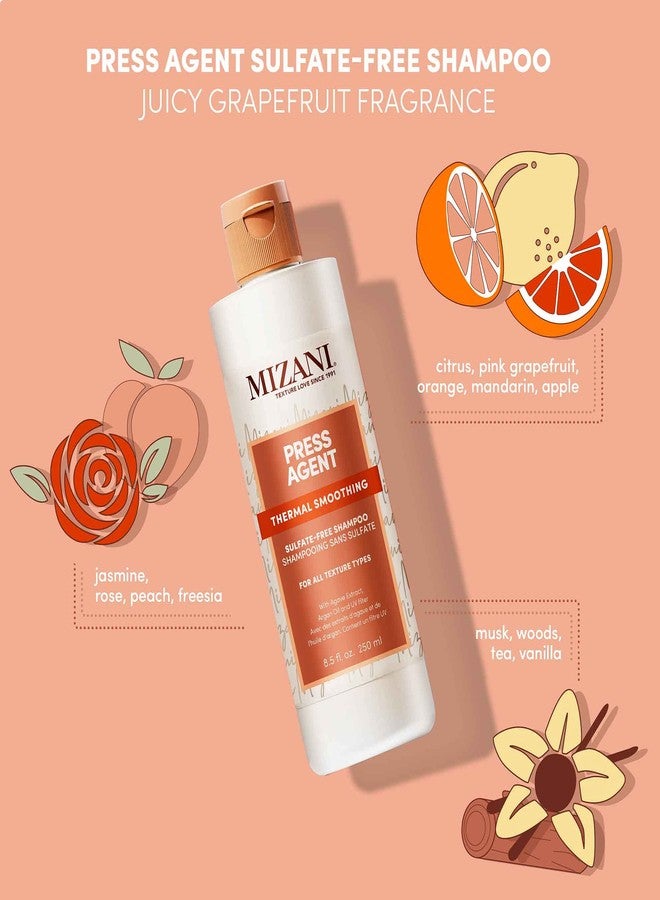 Mizani شامبو ميزاني بريس أجنت للتنعيم الحراري خالي من الكبريتات، جريب فروت وردي، ماندرين عصير مع مزيج زهور من الياسمين، الورد والفريزيا، مع لمسات من المسك والخشب، 33.8 أونصة سائلة. - Image 4