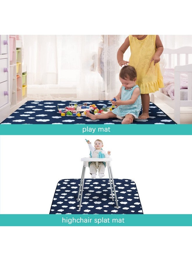 Biloban Splat Mat 2 Pack for Under High Chair & Arts & Crafts & Eating Mess, Waterproof Baby Playtime Anti-Slip Mat for Floor or Table, Reusable & Portable Splash Mat 42” ×46” - Image 4