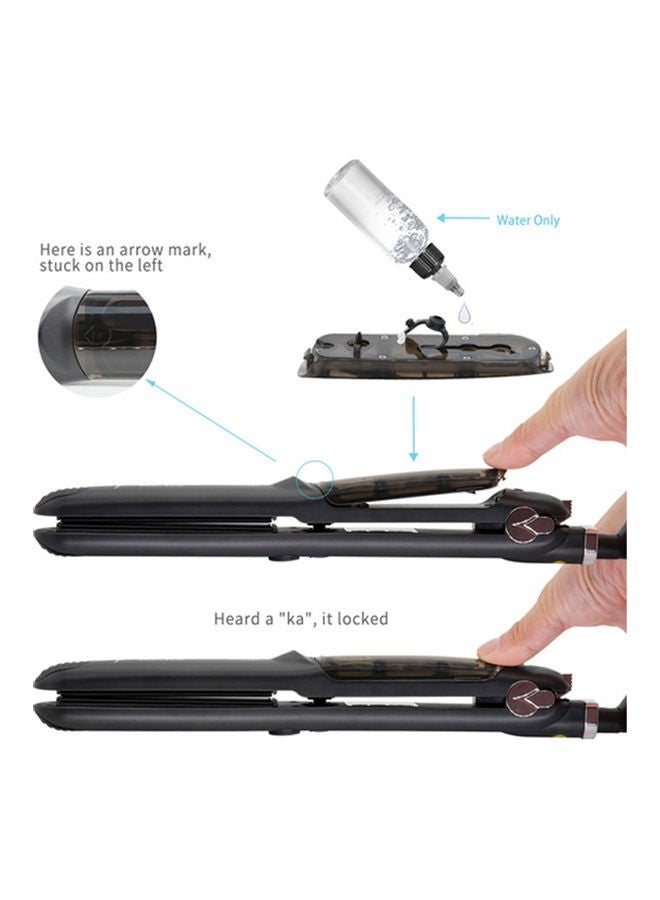 NIBEMINENT 450f Professional Multi-function Ceramic Spray Steam Hair Straightener Black 36.0x13.5x6cm - Image 5