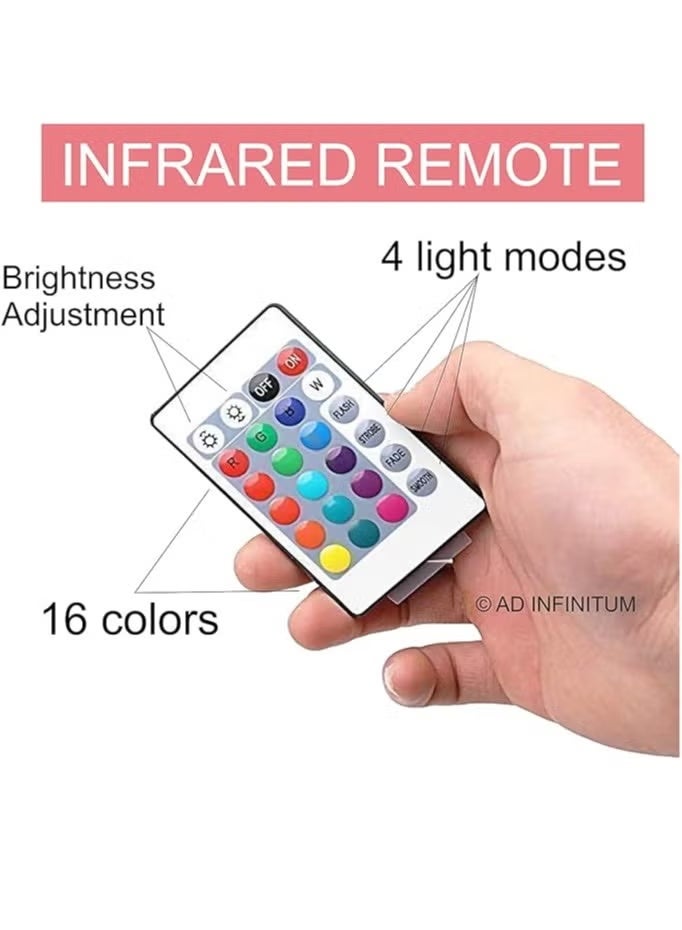 ايه دي انفينيتيوم مصباح حائط LED بـ16 لون مع جهاز تحكم عن بعد، لمحبي القصص الهزلية، كهف الخفاش، مصباح ليلي، للهدايا، غرفة الاطفال، اعداد الالعاب، غرفة الالعاب، كهف الرجال. (فارس الظلام - 16 لون) - Image 3