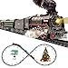 Hitish Train Set for Kids Electric Train Toys with Realistic Light Sounds Smoke Christmas Train Model Gifts for Toddlers Boys Girls Steam Locomotive Luxury Track  2 Glowing Passenger Carriages - Image 2