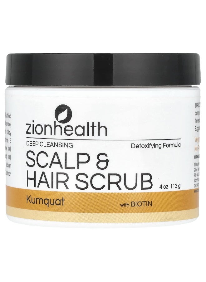 Zion Health Zion Health, Scalp & Hair Scrub with Biotin, Kumquat, 4 oz (113 g)  - Image 1
