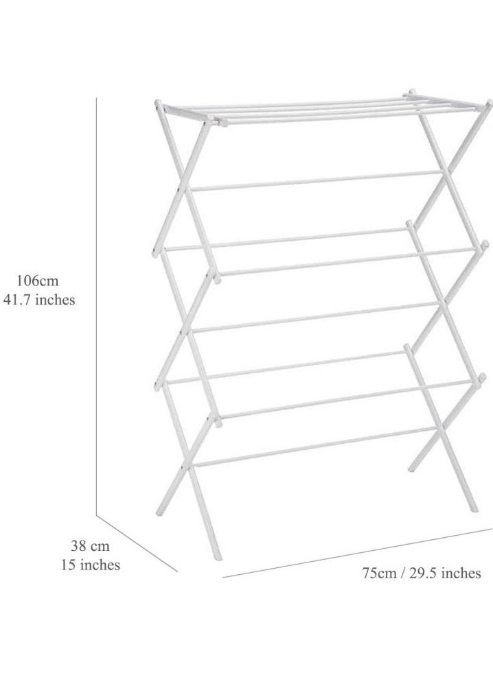 AIWANTO Premium Foldable Portable Adjustable Clothing Rack Dry Cloth Drying Rack Stand Cloth Rack Hanger Clothes Rack for Air Drying Clothing Sturdy Durable Laundry Drying Stand for Indoor Outdoor  - Image 4