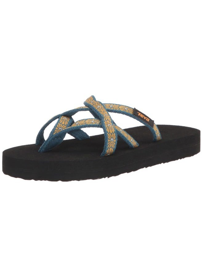 Unisex-Child K Olowahu Sandal, Flower Loom Blue Coral, 12 Little Kid