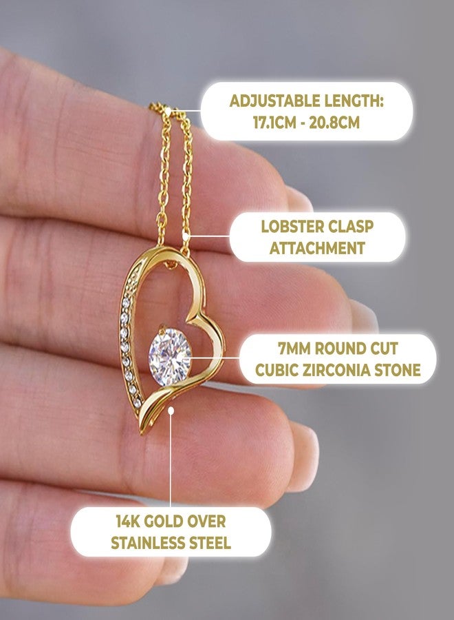LUXUS™ To My Beautiful Daughter - Heart Necklace, Inspirational Jewelry for Daughter, Gift from Father, Empowering Message Necklace in 18K Gold Finish in a Luxury Gift box - Image 4