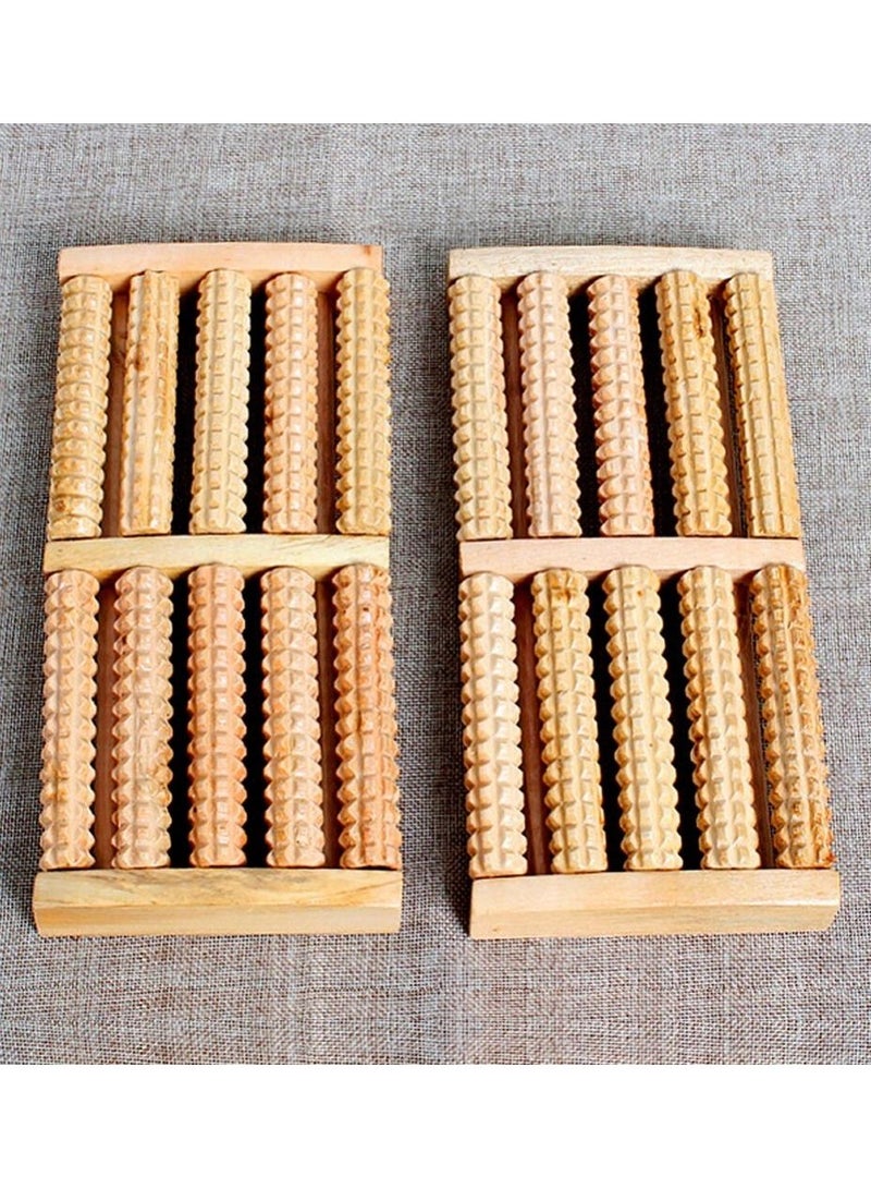 1PC Wood Roller Foot Stress Relief Massager Plantar Fasciitis Acupressure/Reflexology Foot Care Tool Blood Circulation - Image 5