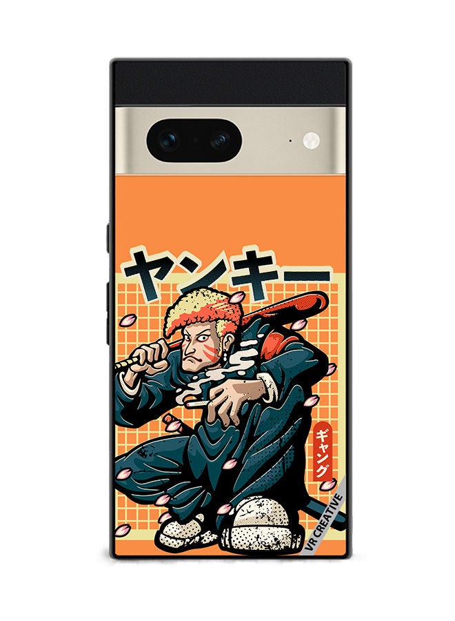 VR CREATIVE Protective Case Cover For Google Pixel 7 Japanese Yankee Design Multicolour - Image 1