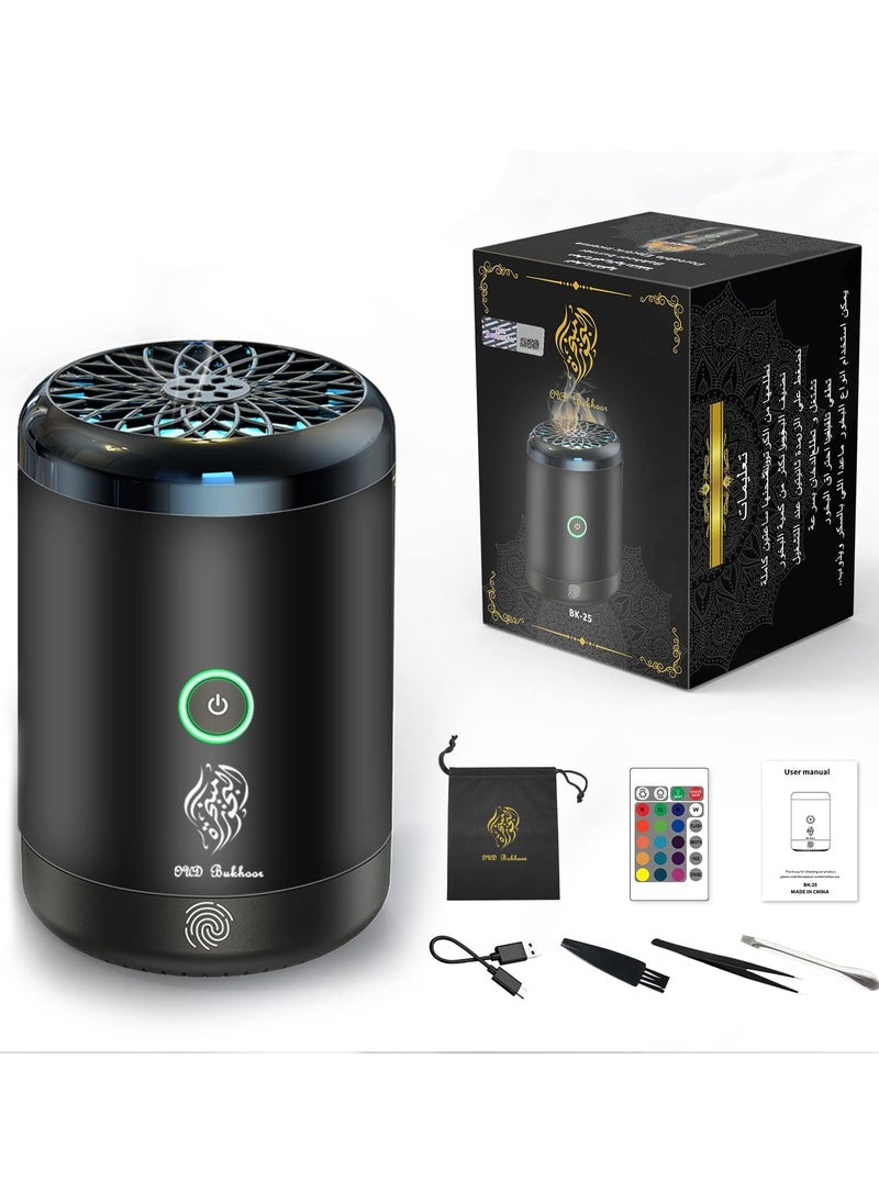 عود بخور مبخرة كهربائية ملونة جديدة مع أضواء LED  - Image 1