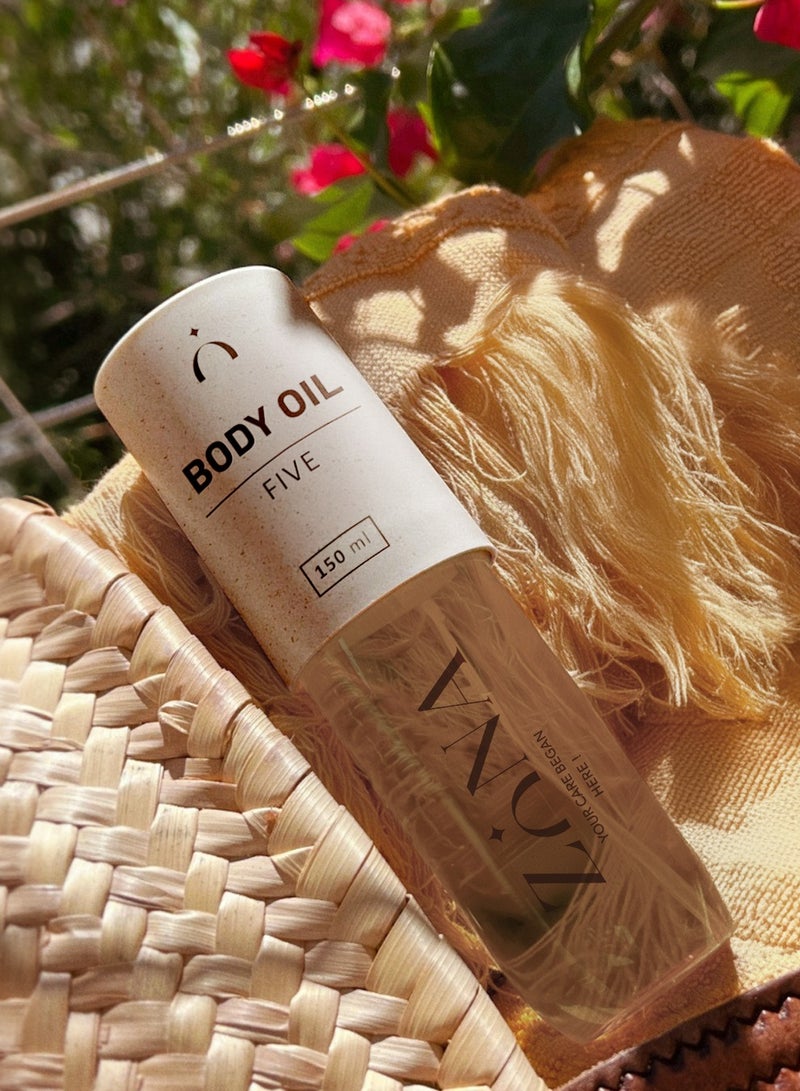 ZONA Luxury Body Oil Scented with Chanel N5 Hydration Glow and Radiance Five 150 ml - Image 2