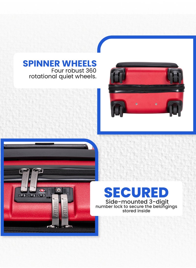 Stargold ABS Hard Side Trolley Luggage with Front Pocket TSA Lockable System  - Image 4