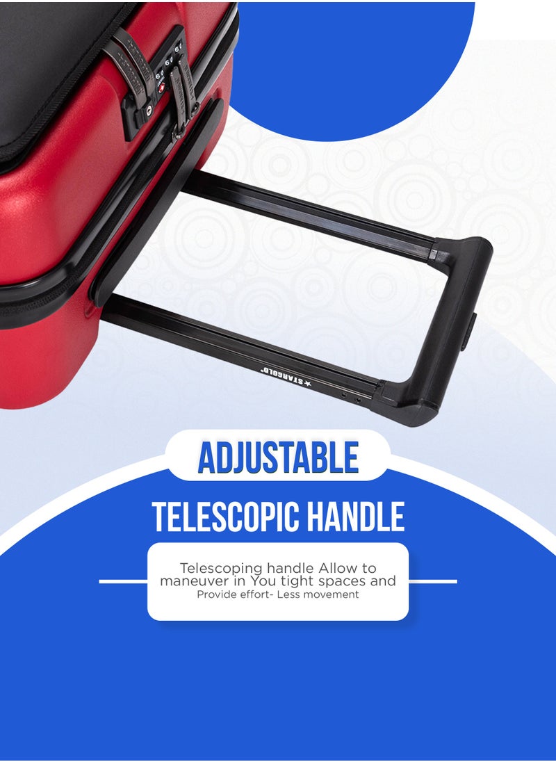 Stargold ABS Hard Side Trolley Luggage with Front Pocket TSA Lockable System  - Image 3