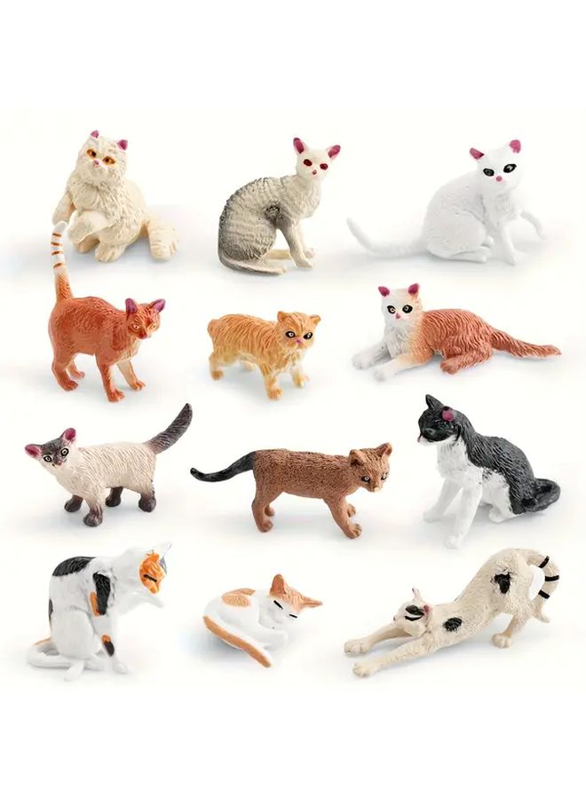 1447 Model Cat Set 6Pcs Realistic Miniature Animal Figurine - Image 5