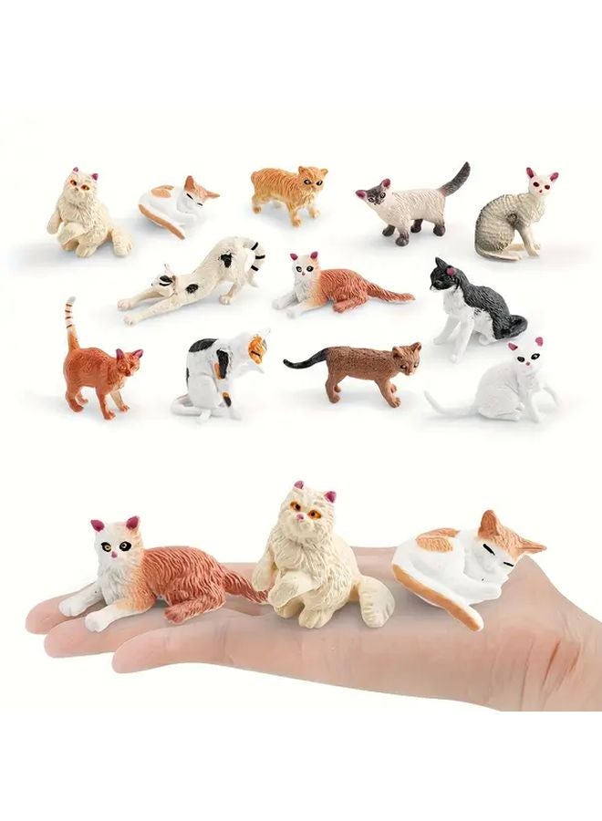 1447 Model Cat Set 6Pcs Realistic Miniature Animal Figurine - Image 4