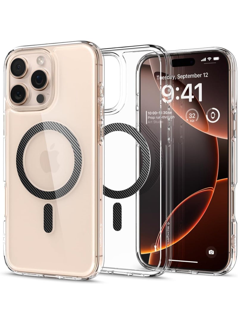 Spigen غطاء حالة Ultra Hybrid MagFit لجهاز iPhone 16 Pro Max مع MagSafe (2024) - ألياف الكربون - Image 1