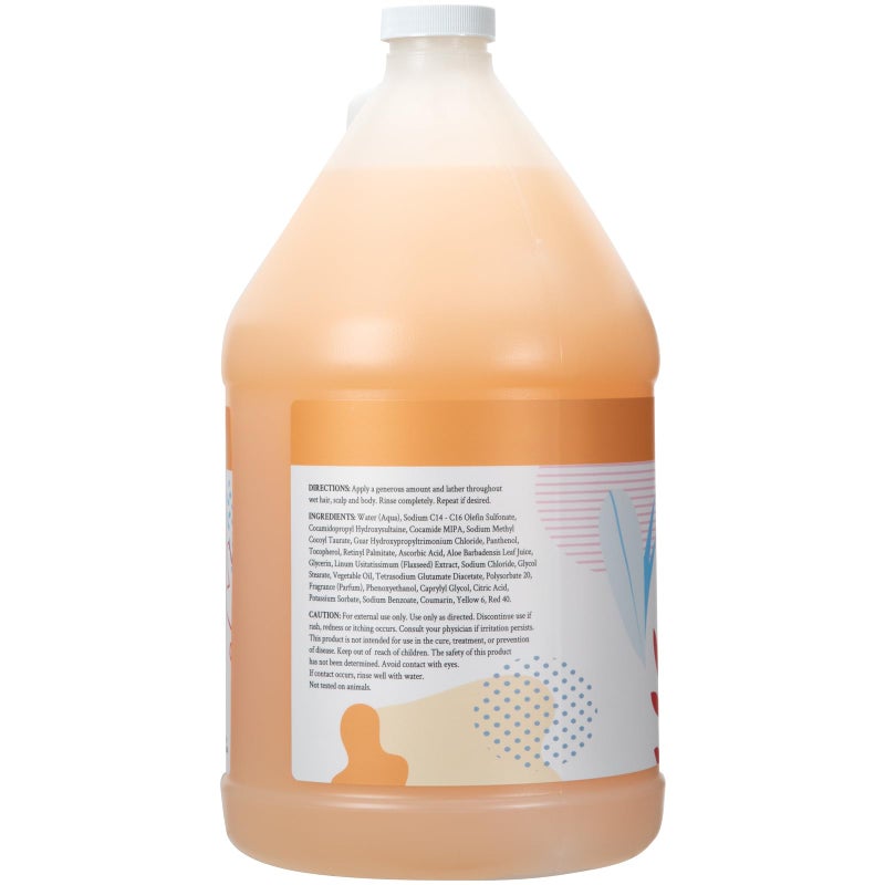 Ginger Lily Farms Botanicals 3-in-1 Shampoo, Conditioner & Body Wash, Coco Mango, 100% Vegan & Cruelty-Free, Coconut Mango Scent, 1 Gallon (128 fl oz) Refill - Image 3