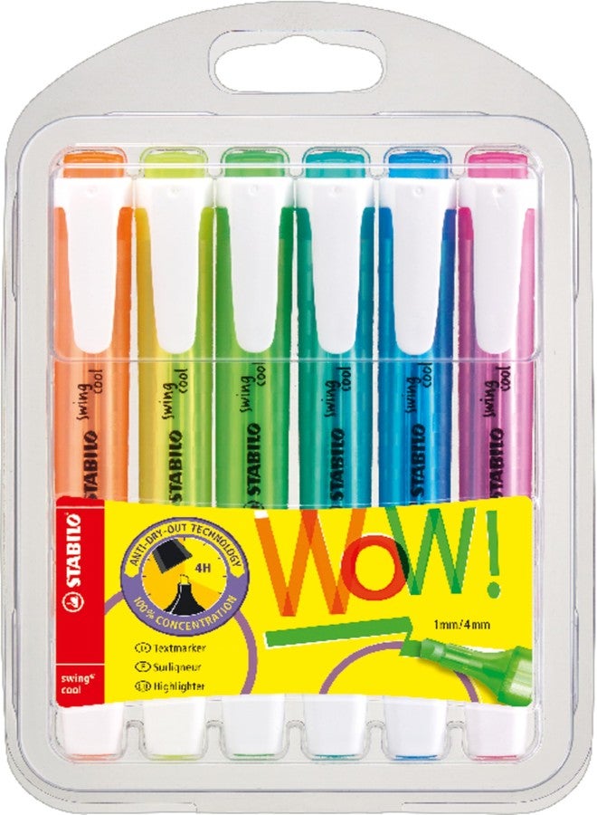 ستابيلو محفظة STABILO Highlighter Swing Cool Wallet بستة ألوان متنوعة، 275/6-3 - Image 1