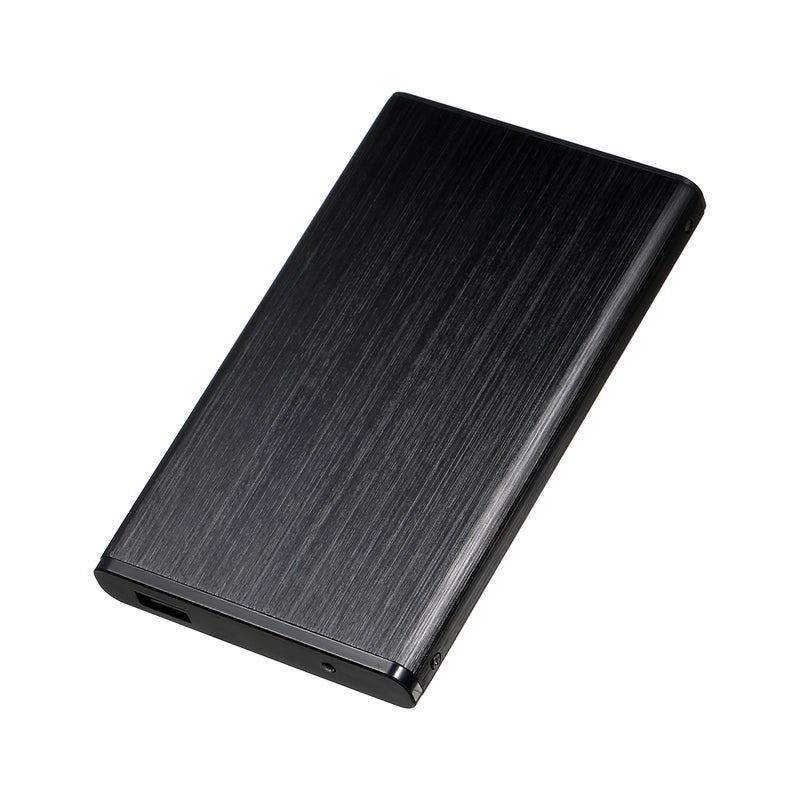 حافظة هارد ديسك محمولة USB3.0 بحجم 2.5 بوصة - غلاف خارجي لأجهزة HDD/SSD SATA - نقل بسرعة عالية USB3.0 - غلاف من سبائك الألومنيوم - لون أسود - Image 1