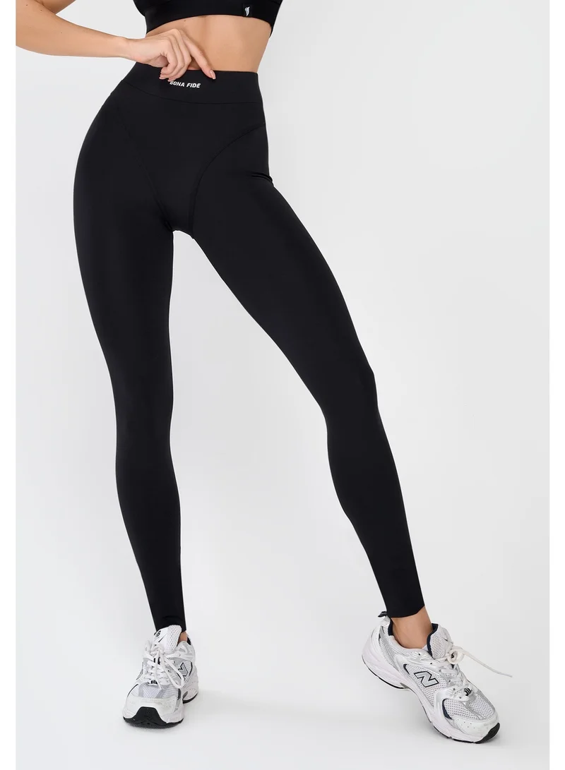 Bona Fide Bona Fide Premium High-Waisted Sculpting Leggings for Women - Tummy Control Gym Workout Yoga Pants - Squat-Proof Performance Activewear - Magnetic Black