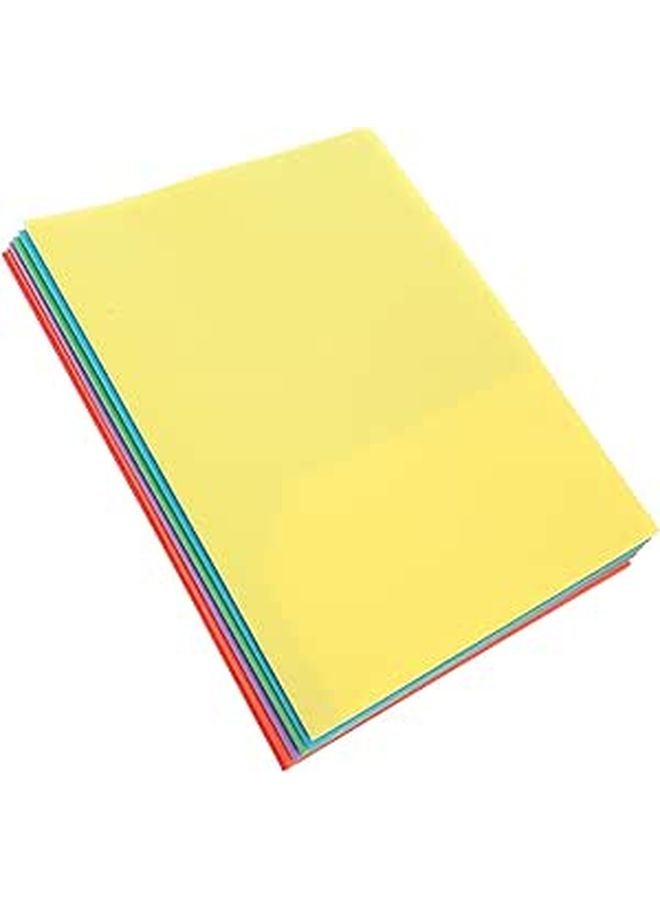 6Pcs Plastic File Folders Two Pockets Document Organizer for School Office Filing Cabinet - Image 1